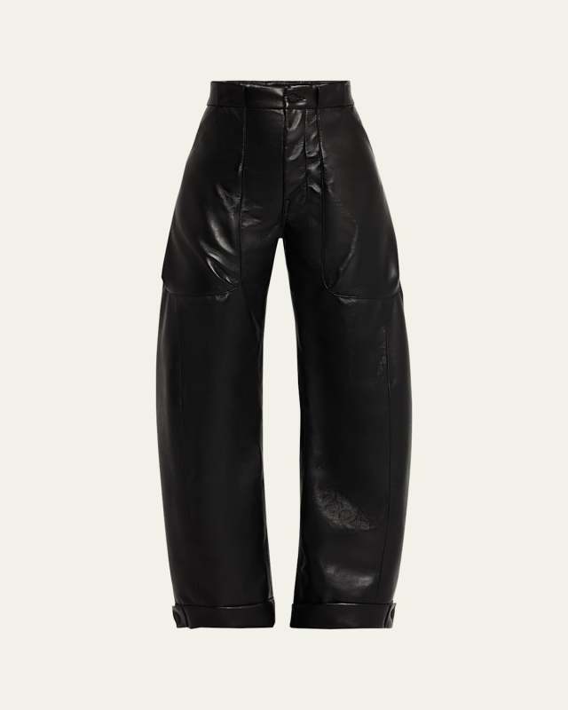 The Half Pipe Wide-Leg Faux Leather Cargo Pants